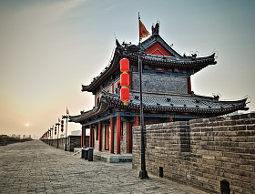 西安古代塔特写图片