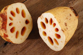 莲藕根状茎木质背景