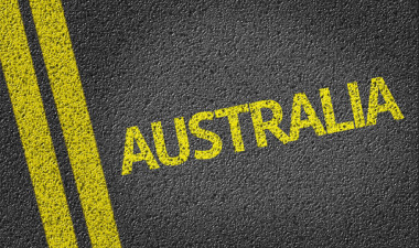 寫在道路上的澳大利亞圖片