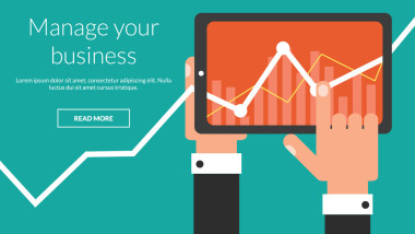 股票图表作为应用向量在线广告的商业片 