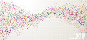 色彩缤纷的音乐背景