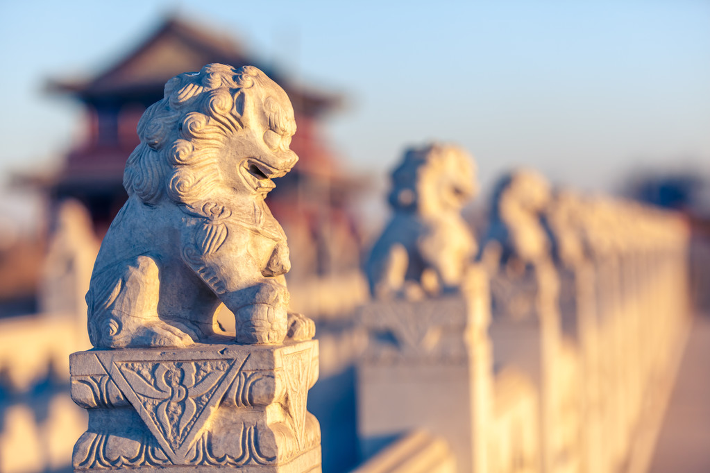 中国石头狮子雕塑照片 中国石头狮子雕塑照片