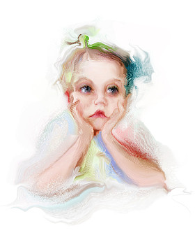 伤心的孩子女孩图片