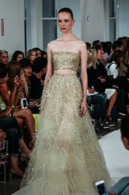 在梅赛德斯-奔驰时装周期间 Oscar 德拉伦塔时装