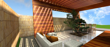 現(xiàn)代的房子，原設(shè)計(jì)的 3d 渲染