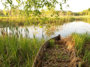在春天湖沉船图片