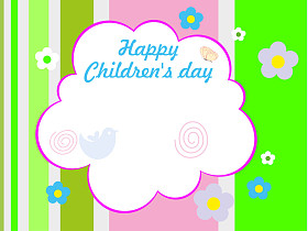 快乐的儿童节庆典图照片