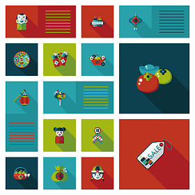 中国新的一年平 ui 背景 eps10