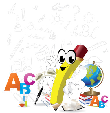 回到學校設計-矢量