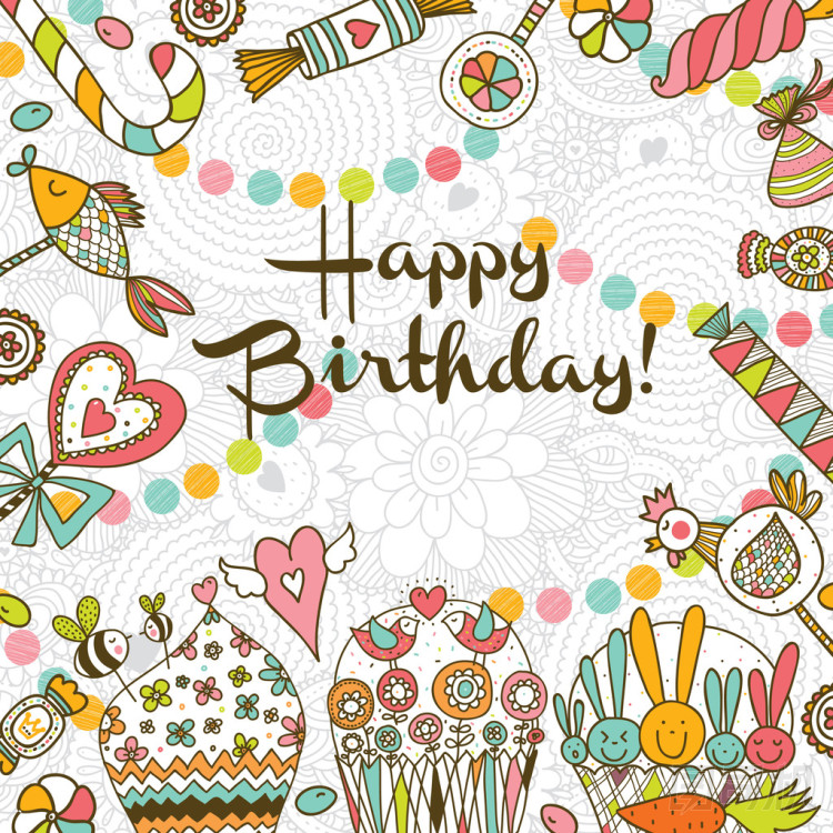 祝你生日快樂明信片