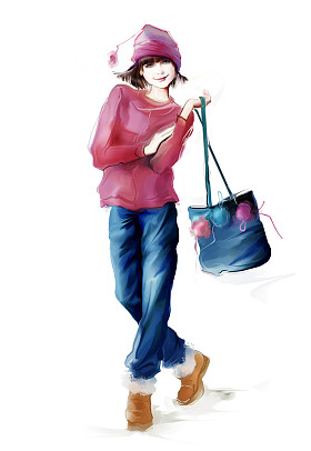 时尚年轻女孩.图片