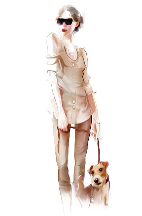 女人与狗