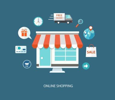 在线购物平插图图片