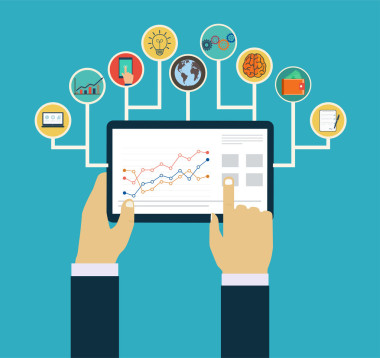 企業(yè)管理理念，互動手使用移動應(yīng)用程序