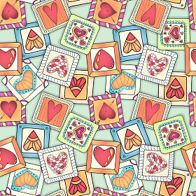 几何无缝图案拼凑而成的风