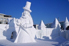 雪雕塑的向