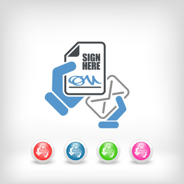 带签署文件的邮件图片