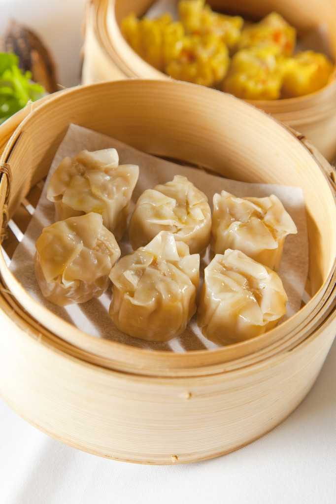 在竹蒸笼饺子 在竹蒸笼饺子