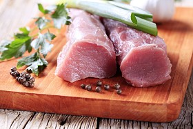 原料猪里脊肉照片
