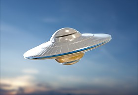 不明飞行物体在天空中