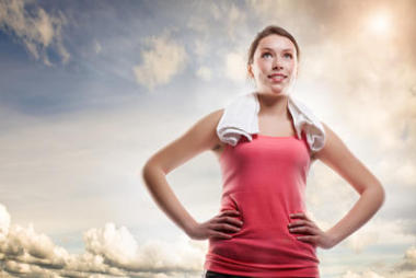 運動型美女圖片