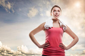 运动型美女图片