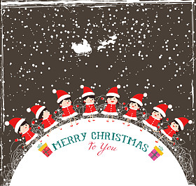 圣诞节孩子背景儿童圆冬季图片