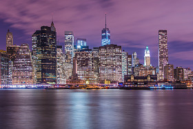 曼哈顿的夜晚全景