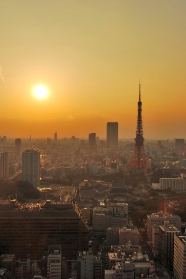 東京塔的日落美景