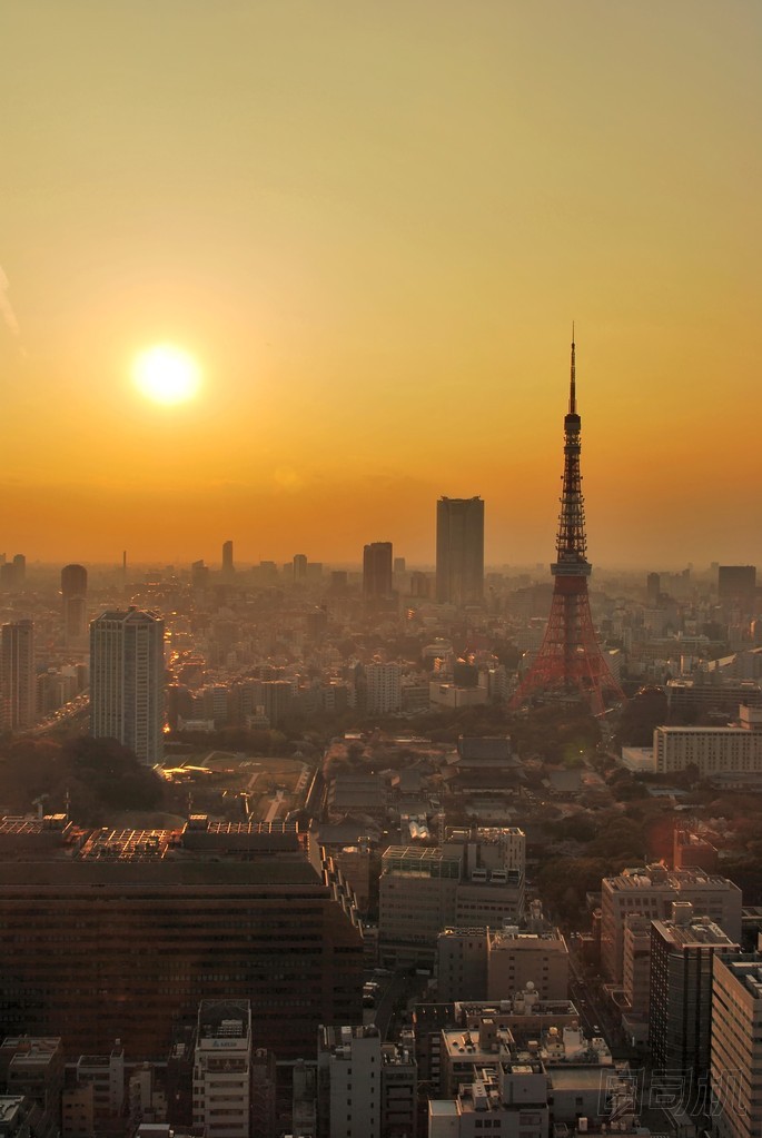 東京塔的日落美景