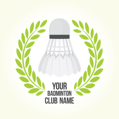 羽毛球矢量俱乐部徽标