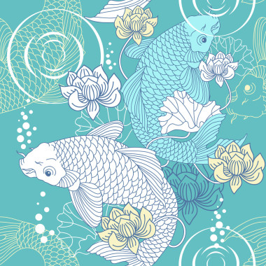 錦鯉鯉魚圖案