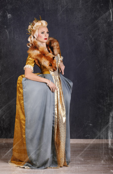 皇家禮服美麗高傲女王的圖片圖片