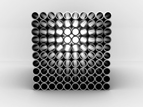 在白色背景上孤立的钢管。3d