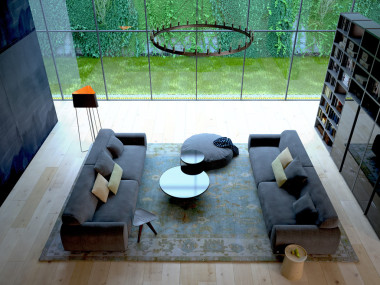 閣樓公寓室內。3d 渲染