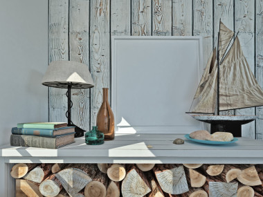 粘土呈现的颜色与白色框架的静物