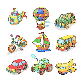 卡通明星合集的运输-色