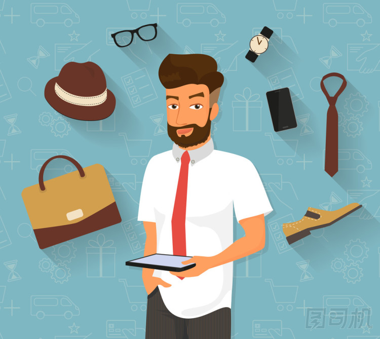 英俊的男人做在線購物圖片