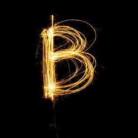 烟火烟花光字母 B