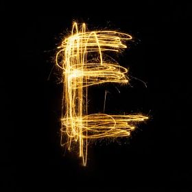 烟火烟花光字母 E