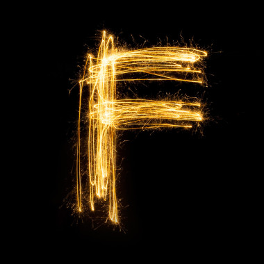 煙火煙花光字母 F
