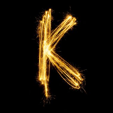 烟火烟花光字母 K.图片