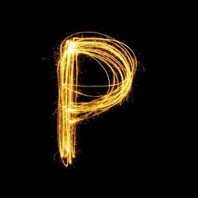 烟火烟花光字母 P