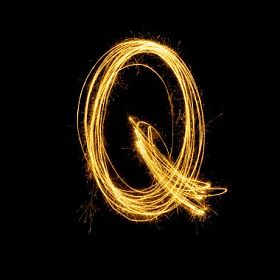烟火烟花光字母 Q
