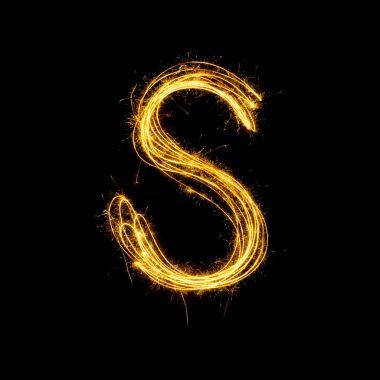 煙火煙花光字母 S.圖片