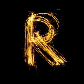 烟火烟花光字母 R