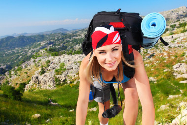 旅行女孩的肖像