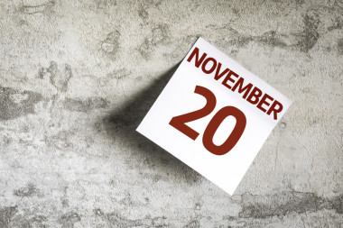 11 月 20 日在紙幣上圖片