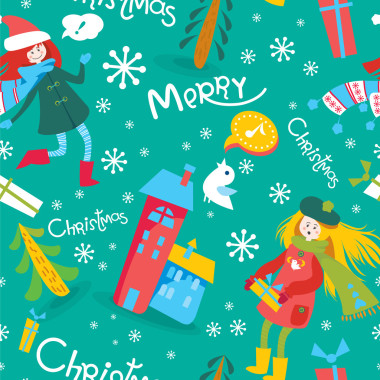 圣誕節(jié)和新年無(wú)縫模式