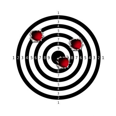 目標(biāo)上的彈孔圖片